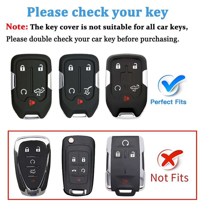 MILD EAST for GMC Key Fob Cover with Keychain,Compatible with