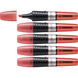 Highlighter - STABILO LUMINATOR - Box of 5 - Red