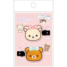 San-X Rilakkuma Bangs Clip Korilakkuma & Chairoikoguma FE42502 H35 x W52 D 8mm