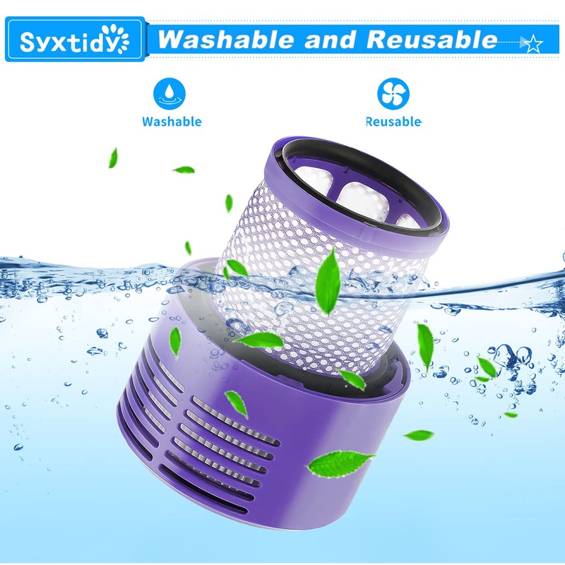 2 Pack Replacement Filters Fit for Dyson V10 Cyclone series,