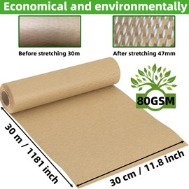 Olicky Honeycomb Paper Roll - 30cm x 30m Packaging Material, Tissue Paper Roll for Shipping and Fragile Items, Bubble Wrap Alternative