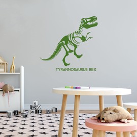 Tyrannosaurus Rex Wall Decorating Ideas Tyrannosaurus Dinosaur Skeleton Wall Art Design Abstract Animal Cartoon Animals Green Child's Bedroom Holiday Gift - Size: 40(W) x 36 (H)