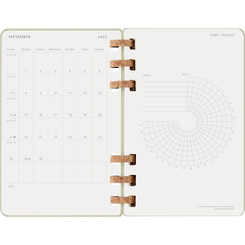 Moleskine Spiral 12 Month 2026-2026 Academic Year Planner, Hard Cover,