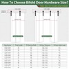 Roymelo 70" Bifold Sliding Barn Door Hardware Track Kit,Side Mounted