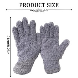 WeddHuis 1 pair of microfibre gloves, dust wiping gloves, car dusting gloves, made of fleece, washable for kitchen, furniture and hard-to-reach corners and cracks
