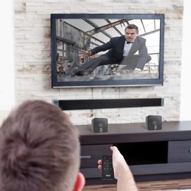 Pyle Home 4” Mini Cube Bookshelf Speakers-Paper Cone Driver, 200 Watt Power, 8 Ohm Impedance, Video Shielding, Home Theater Application and Audio Stereo Surround Sound System - 1 Pair -PCB4BK (Black)