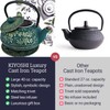 Large Japanese Cast Iron Teapot Capacity 40Oz with Trivet and