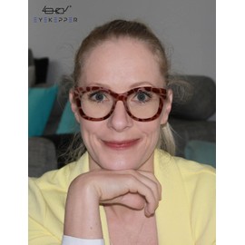 Eyekepper Oversized Progressive Readers Women - UV Protection Multifocus Computer Readers - Noline Trifocal Reading Glasses - Brown/Tortoise Frame +1.25