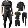 ciciibear Men's Sportswear 4-Piece Top and Bottom Set, Running Wear,
