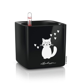 Lechuza® Cube Glossy Cat 14 Black High Gloss 14 x 14 x H 13.5 cm