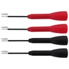 Misimain Upgraded 4-Pack 2mm Extended Needle Test Probes, 600V/10A Non-Destructive