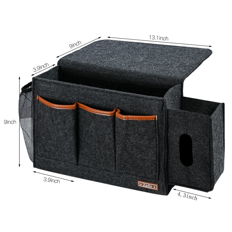 Zafit Bedside Caddy, Large Size Bedside Storage Organizer Bedside Organizer