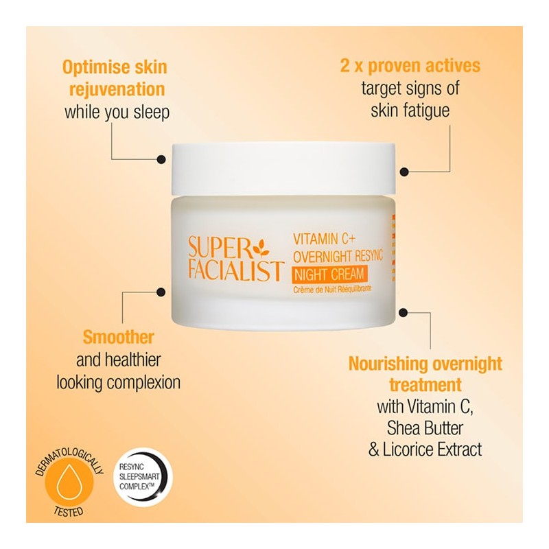 Super Facialist Vitamin C Overnight Resync Night Cream