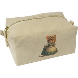 'Dormouse Kitchen Maid' Canvas Wash Bag/Makeup Case (CS00040280)
