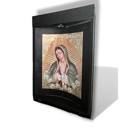 Cuadro Virgen María con Destellos Dorados