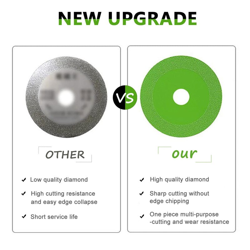 Glass cutting ice disc, 3 pieces diamond cutting disc, thin