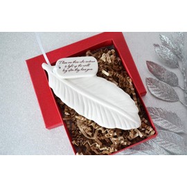 Sympathy Ornament, Sympathy Gift, Feather Sympathy Gift - There Are Those Who Continue to Light Up the World Long After They Have Gone.