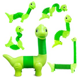 Animal Pop Tubes Fidget Toy, Fidget Tubes Sensory Toys for Autism Children or Adults, Sensory Tubes Fidget Toy for Kids Toddler, Stress Relief Toy, Party Bag Fillers for Kids (Brachiosaurus)