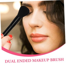 Beavorty 5pcs Brush Double Ended Contour Brush for Face Concealer Highlighter Nose Shadow Soft Sturdy Materials Compact