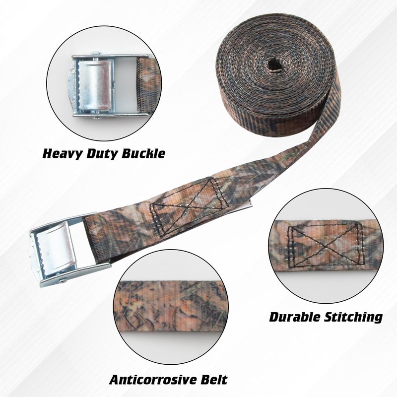 TUMAX 1" x 12' Lashing Straps Cargo Tie-Down Strap Up
