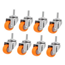 Healeved 8pcs Wheel Screw Nylon Wheel for Chair Low Profile Silent Rotation Furniture