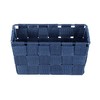 WENKO Adria Mini Dark Blue Storage Basket Rectangular Plastic Wicker