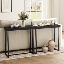 MAHANCRIS Narrow Console Table, Black Entryway Table for Hallway, Small Foyer Tables for Entryway, Behind Couch Sofa Table for Living Room, Hallway, Corridor, Easy Assembly, Black CTHB11801
