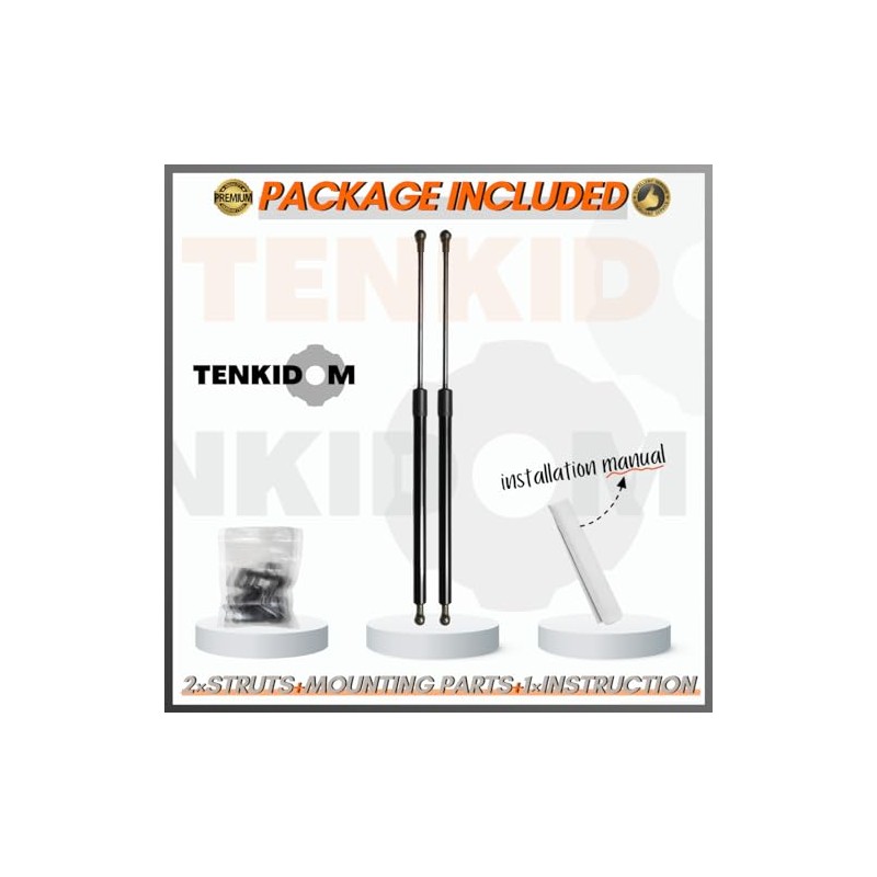 TENKIDOM Front Hood Struts Compatible with Ford Edge CD539 2015-2024