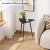 SAYGOER Black Side Table Small Triangle End Table Modern Narrow
