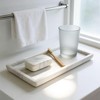 N NANSHOP Natural Marble Vanity Bathroom Tray, 12 x 6