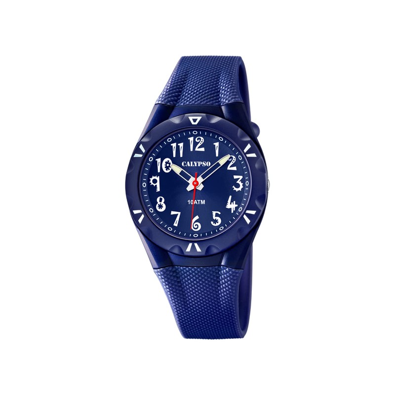 Calypso Children's Analogue Watch Rubber Blue – Quartz Movement –