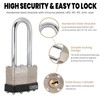 Same keyed Laminated Steel Padlock 1-3/4"(45mm) Long Shackle, High Security,
