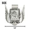 St. Christopher Visor Clip with Wings, Religious Patron Saint Medal