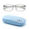 Autojouls 1-Pack Nearsighted Glasses for Distance with Hard Case Blue