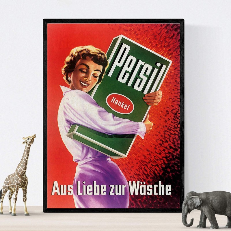 Nacnic Vintage Poster Persil ad Vintage 50s A4 Size
