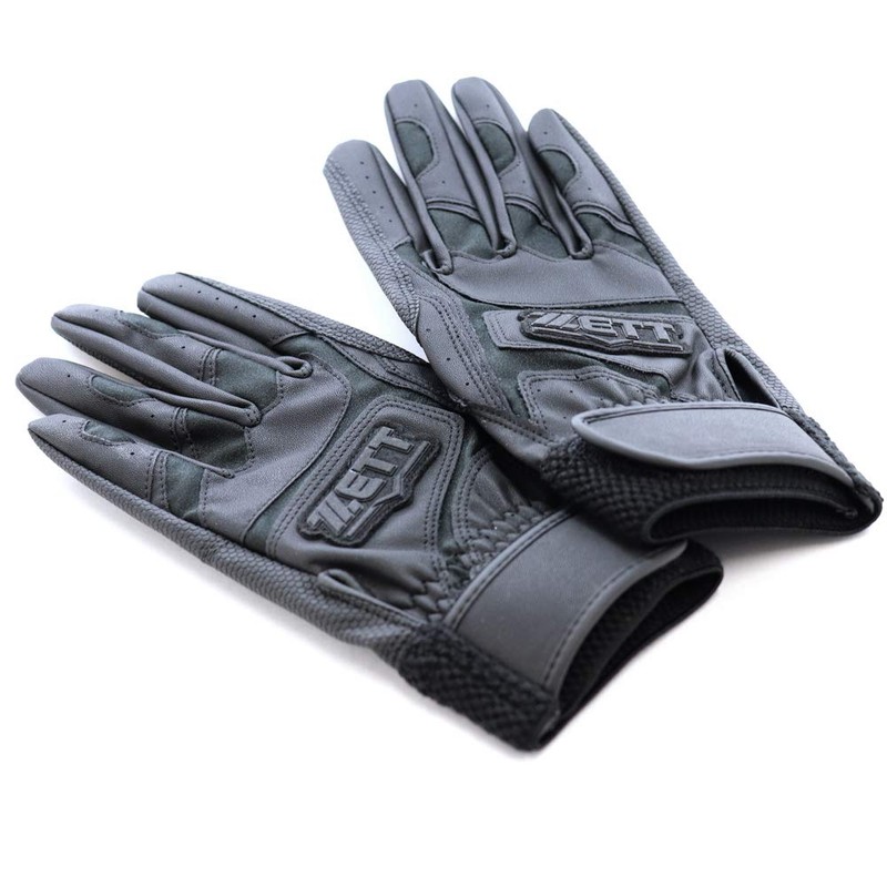 Zett High School Batting Gloves, For Both Hands, Bg679hs, Black