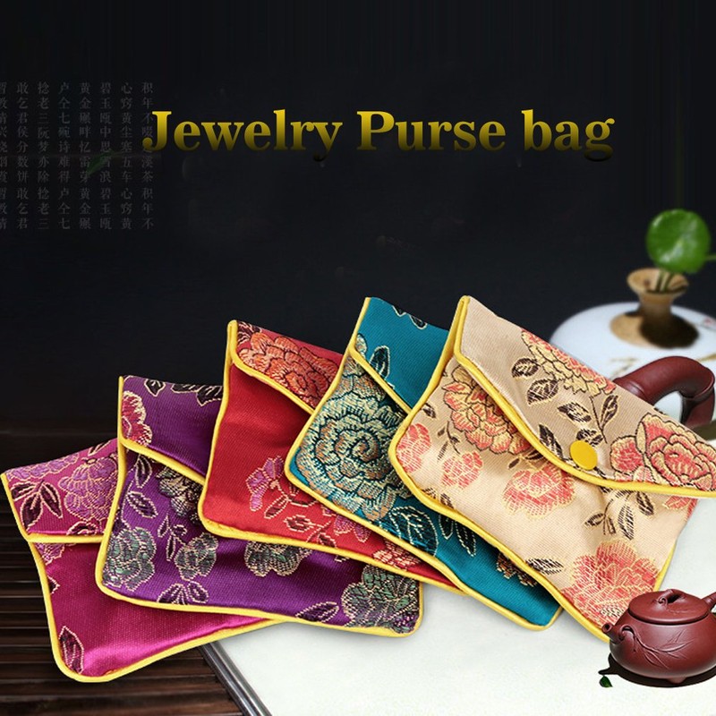 MorTime Jewellery Jewelry Silk Purse Pouch Gift Bags, Multiple Colors,