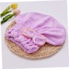 minkissy Microfiber Fleece Dry Hair Cap Butterfly Knot Princess Hat