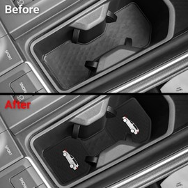 smnuxwm 2PCS Cup Holder Mat for Toyota Grand Highlander 2024 2025 Accessories,Silicone Cup Inserts Interior Mats (White)