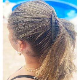 Camila Paris CP3105 French Large Banana Clip Hair Comb, Flexible Banana Clips Hair for Thick Hair Ponytail Holder Interlocking Banana Hair Clips Styling Hair Banana Clips for Women Made in France