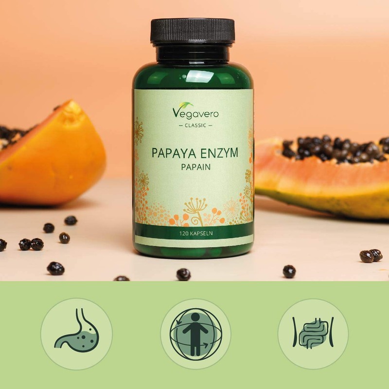 Papaya Enzyme Vegavero® | 1500mg Papain | 100% Natural: Carica
