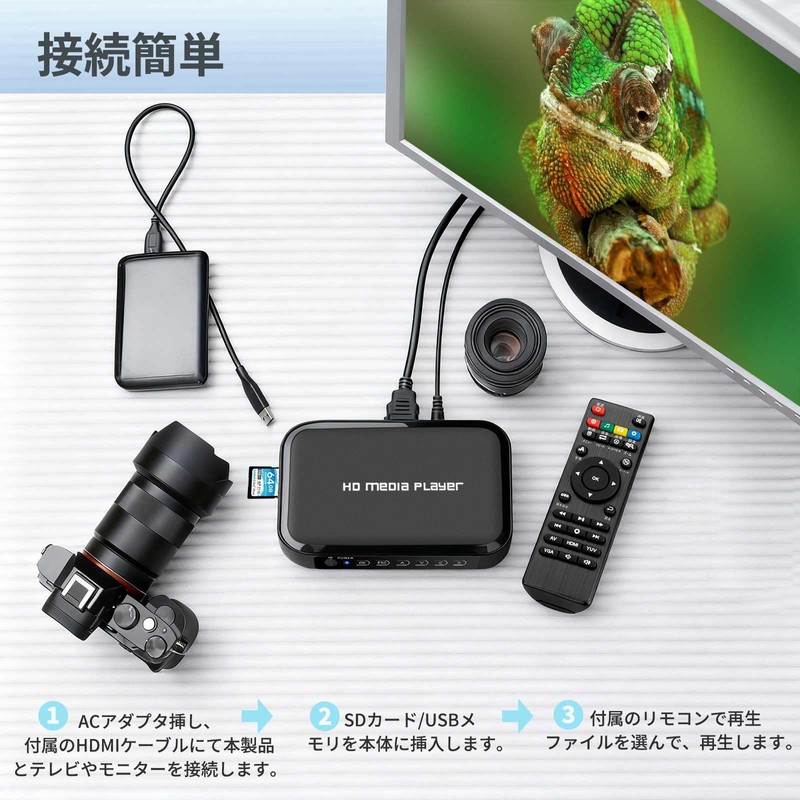 Media Player, 4k Multimedia Player, Full HD Player, Supports H.265/HEVC/VP9,