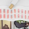 SEMATA Pink French Tip Press on Nails Square Acrylic Fake