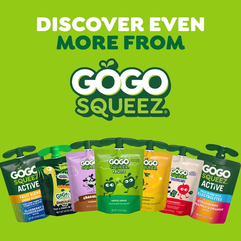 GoGo squeeZ Active Fruit Blend with Electrolytes | 18-Count Variety