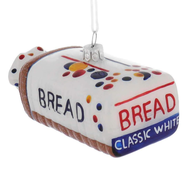 Cody Foster Loaf of White Bread Glass Ornament 4 3/8