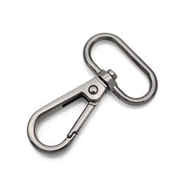 CRAFTMEMORE Snap Hook Swivel Push Gate Lobster Clasps Fashion Clips Purse Making FS10 Pack of 10 (Gunmetal, 3/4 Inch)