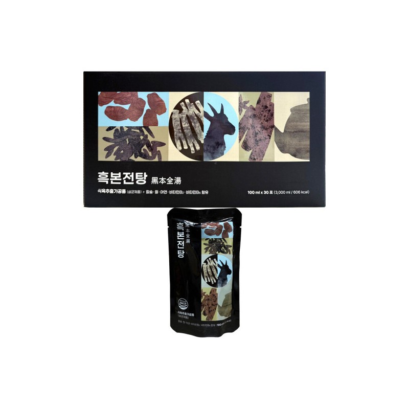 Heukbomok 흑보목 흑염소진액 흑삼전탕 100ml x 30개입 1개 / 써클