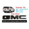Auto GMC OVERLAY Rear Only Gloss Black GMC Emblem 2020+