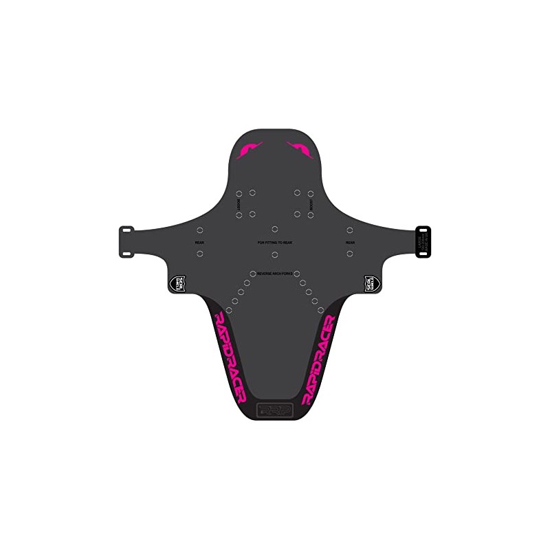 RRP Unisex's Enduro Mudguard, Black/Magenta, Large