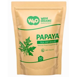 Papaya Leaf Tea Bags, Dried Tender Leaves Tea, 30 Count, Shadow dried, Pleasant Taste, Caffeine Free (Pack of 2)